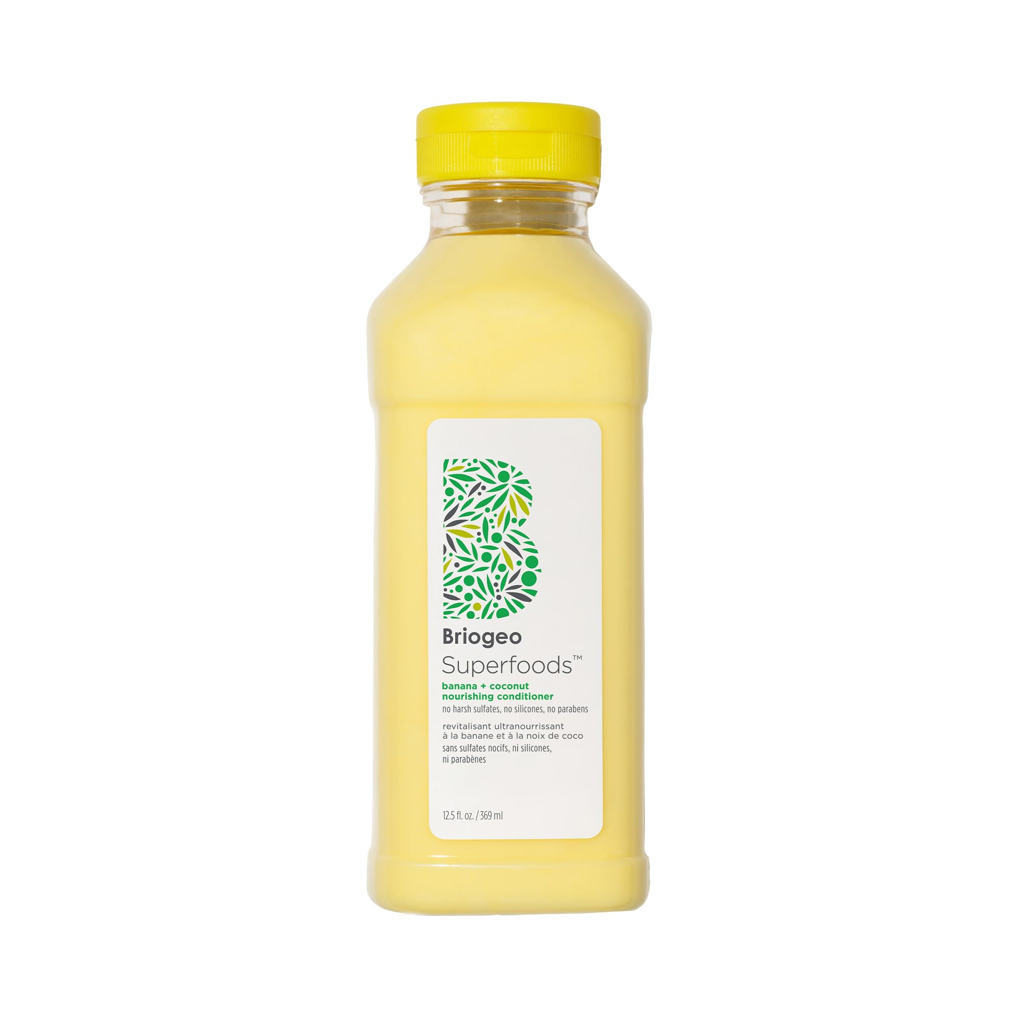 Briogeo Superfoods Banana + Coconut Nourishing Conditioner, Replenish Dull, Dry Hair and Supports Healthy Hair and Scalp, Moisturizing for All Hair Textures, Vegan, Cruelty-Free, 12.5 fl oz